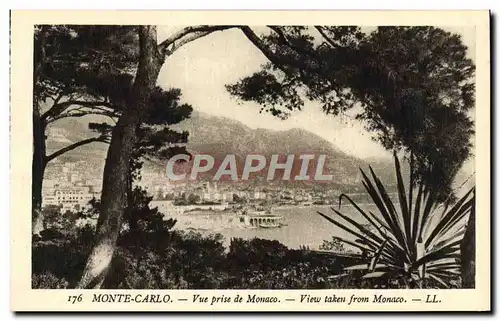 Cartes postales Monte Carlo Vue Prise de Monaco