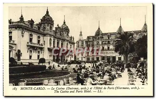 Cartes postales Monaco Monte Carlo Le Casino et L&#39Hotel de Paris