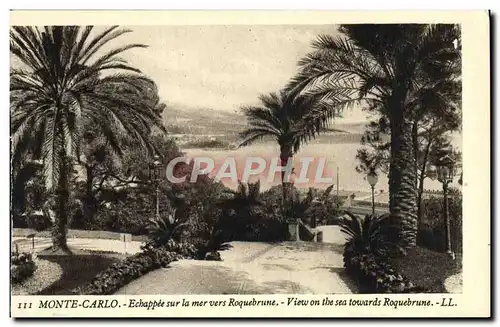 Cartes postales Monte Carlo Echappes Sur la Mer Vers Roquebrune