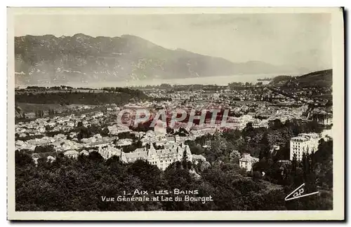 Cartes postales Aix Les Bains Vue Generale et lac du Bourget