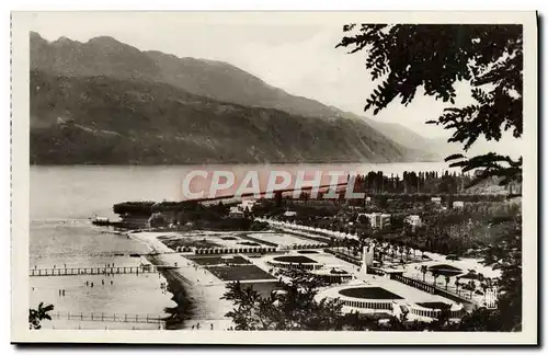 Cartes postales Aix Les Bains Vue Generale de la Plage et le lac du Bourget