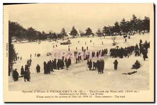 Cartes postales Peira Cava Environs de Nice Concours de skis la piste