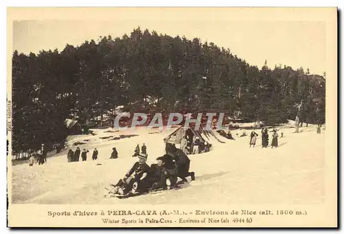 Ansichtskarte AK Peira Cava Environs de Nice Luge