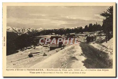 Cartes postales Peira Cava Environs de Nice et la chaine des Alpes Ski