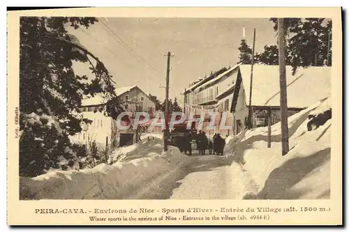 Ansichtskarte AK Peira Cava Environs de Nice Sports d&#39Hiver Entree du village