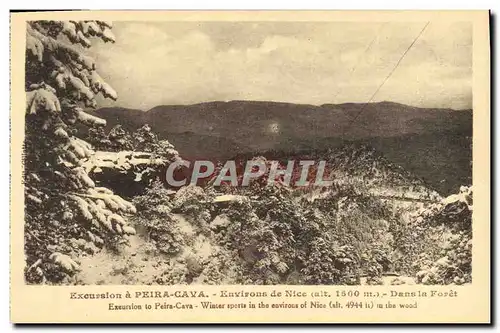 Ansichtskarte AK Peira Cava Environs de Nice Sports d&#39Hiver Dans la foret