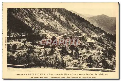 Cartes postales Route de Peira Cava Environs de Nice Les lacets du col Saint Roch