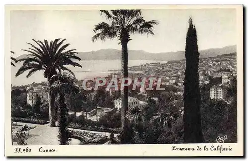 VINTAGE POSTCARD Cannes Panorama of California