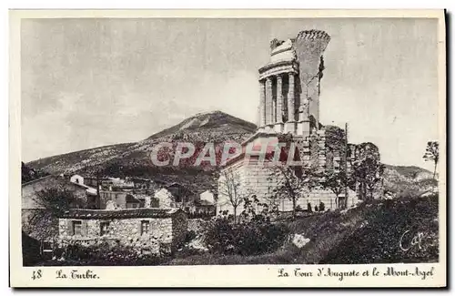 Cartes postales La Turbie La tour d&#39Auguste et le Mont Agel