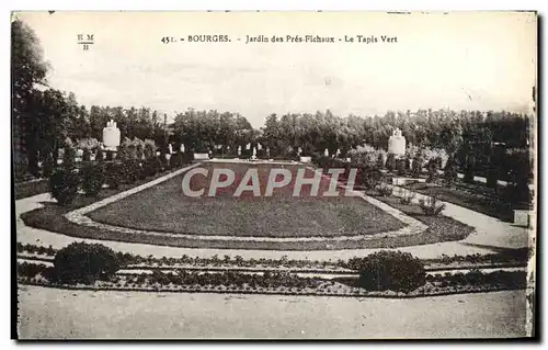 Ansichtskarte AK Bourges Jardin des Pres Fichaux Le Tapis Vert