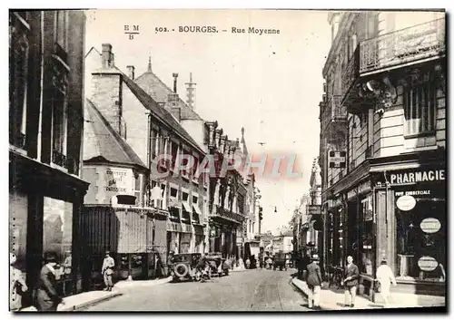 Cartes postales Bourges Rue Moyenne Pharmacie