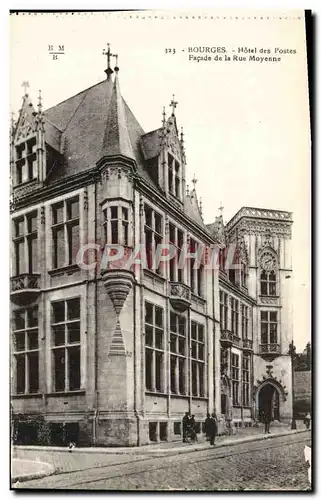 Cartes postales Bourges Hotel des Postes Facade de la Rue Moyenne