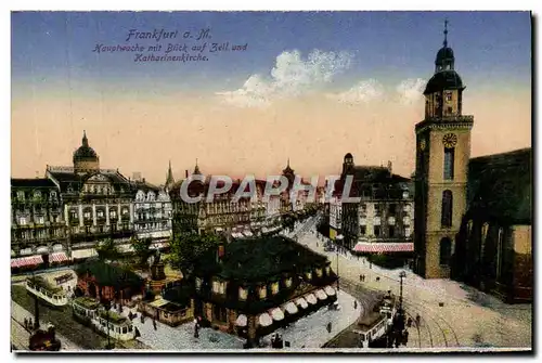 Cartes postales Frankfurt am Main Hauptwahce mit Markt auf Zeil