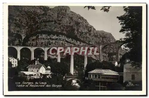 Cartes postales Gorges Du Loup Viaduc et restaurant des Gorges