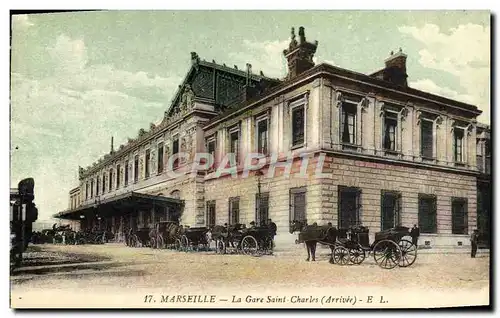 Cartes postales Marseille La Gare Saint Charles Arrivee