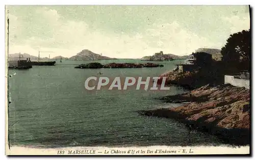 Cartes postales Marseille Le Chateau d&#39If et les Iles d&#39Endoume