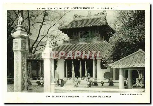 Cartes postales Exposition Coloniale Internationale Paris 1931 Section de l&#39Indochine Pavillon de l&#39Annam