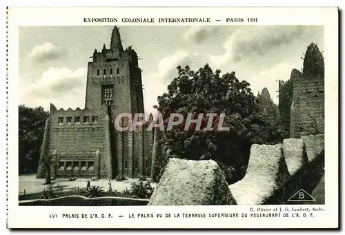 Cartes postales Exposition Coloniale Internationale Paris 1931 Palais de l&#39AOF Terrasse superieure Restaurant