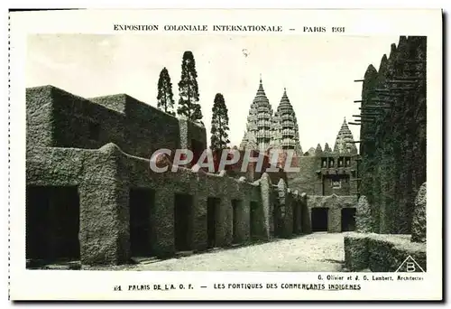 Ansichtskarte AK Exposition Coloniale Internationale Paris 1931 Palais de l&#39AOF Portiques des commercants indi