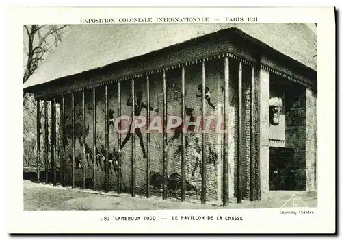 Ansichtskarte AK Exposition Coloniale Internationale Paris 1931 Cameroun Togo Pavillon de la chasse