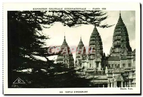 Cartes postales Exposition Coloniale Internationale Paris 1931 Temple d&#39Angkor Vat