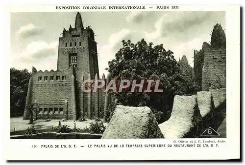 Ansichtskarte AK Expostion Coloniale Internationale Paris 1931 Palais de l&#39AOF Terrasse Restaurant