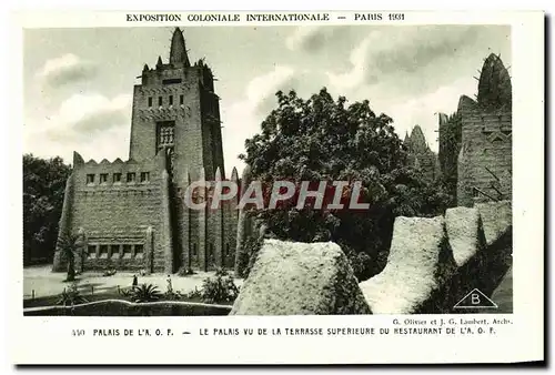 Cartes postales Expostion Coloniale Internationale Paris 1931 Palais de l&#39AOF Terrasse Restaurant