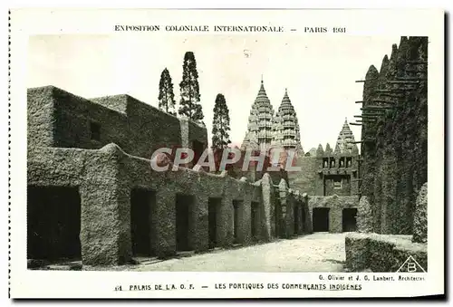 Ansichtskarte AK Expostion Coloniale Internationale Paris 1931 Palais de l&#39AOF Les portiques des commercants i