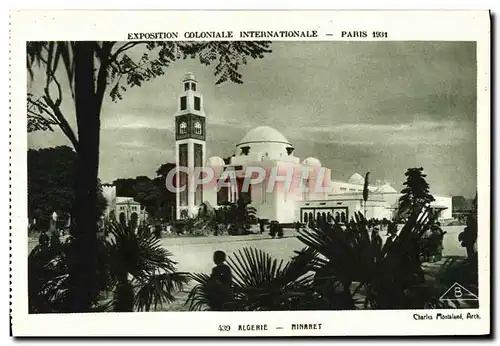 Ansichtskarte AK Expostion Coloniale Internationale Paris 1931 Algerie Minaret