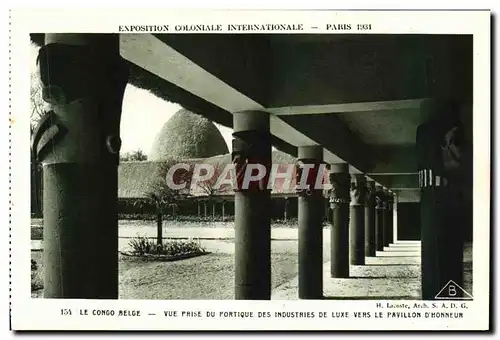 Ansichtskarte AK Expostion Coloniale Internationale Paris 1931 Le congo Belge Portique des industries de luxe ver