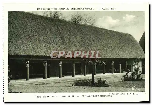 Ansichtskarte AK Expostion Coloniale Internationale Paris 1931 Jardin du Congo Belge Pavillon des transports