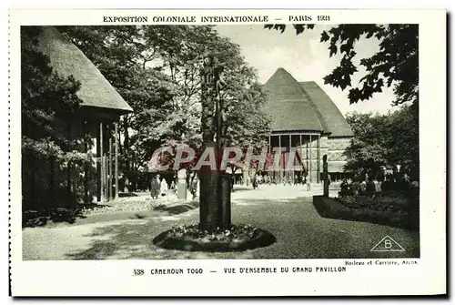 Ansichtskarte AK Expostion Coloniale Internationale Paris 1931 Cameroun Togo Vue d&#39ensemble de la cour d&#39ho