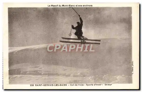 Cartes postales Saint Gervais Les Bains Col de Voza Sports d&#39hiver Ski