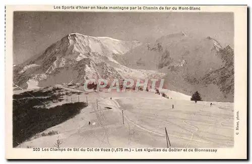 Cartes postales Les champs de ski du col de Voza Les aiguilles du gouter et de Bionnassay