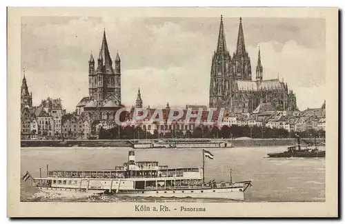 Cartes postales Koln a Rh Panorama Bateau