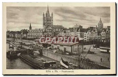 Cartes postales Koln Rh Neue Frankenwerft Bateau