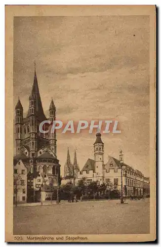 Cartes postales Martinskirche Und Stapelhaus Koln