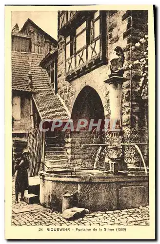 Ansichtskarte AK Riquewihr Fontaine de la Sinne