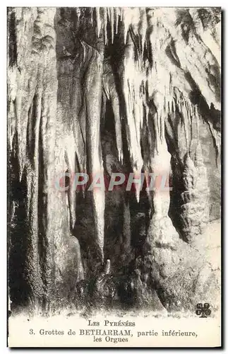 Cartes postales Grottes de Betharram Partie Inferieure Les orgues