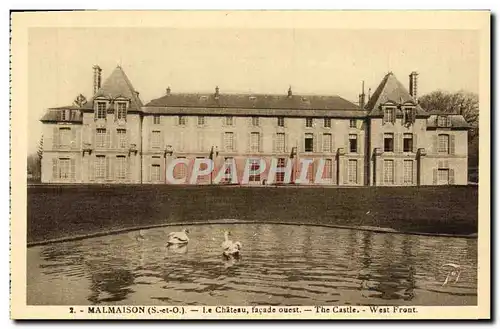 Ansichtskarte AK Malmaison Le Chateau Facade Ouest Cygnes