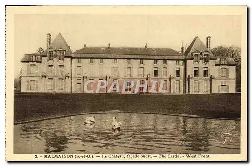 Cartes postales Malmaison Le Chateau Facade Ouest Cygnes
