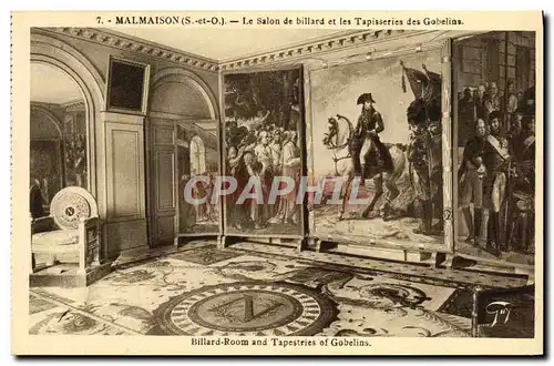 Ansichtskarte AK Malmaison Le Salon de Billard et les Tapisseries des Gobelins Napoleon 1er