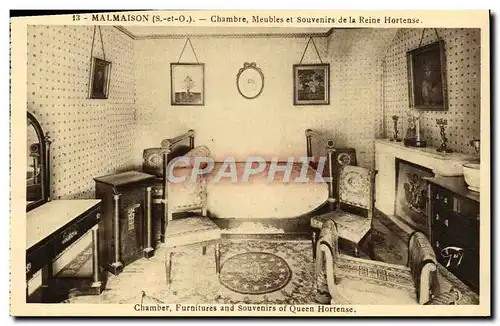 Cartes postales Malmaison Chambre Meubles et souvenirs de la reine Hortense