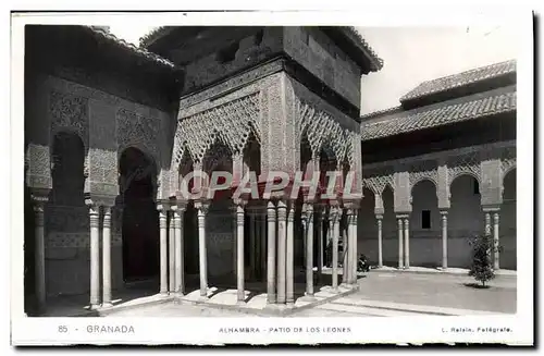 Cartes postales Granada Alhambra Patio De Los Leones