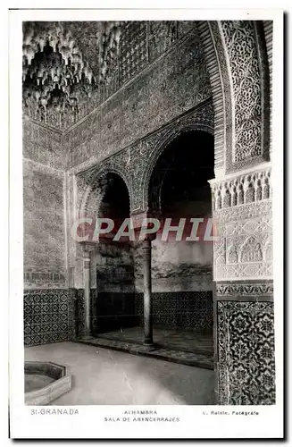 Ansichtskarte AK Granada Alhambra Sala De Abencerrajes