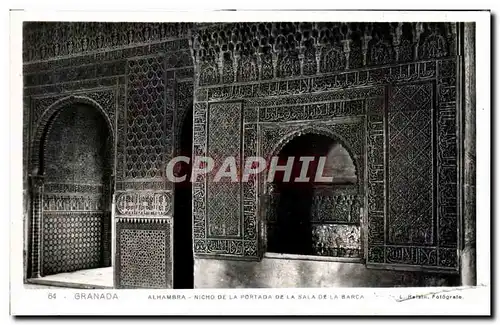 Ansichtskarte AK Granada Alhambra Nicho De La Portada de la Sala de la Barca