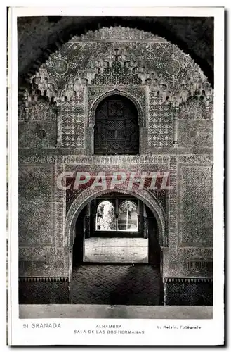 Ansichtskarte AK Granada Alhambra Sala de las Dos Hermanas