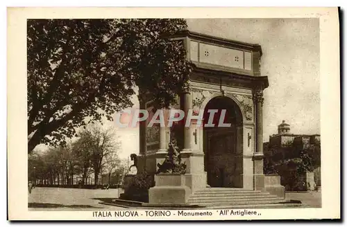 Ansichtskarte AK Italia Nuova Torino Monumento All Artigliere