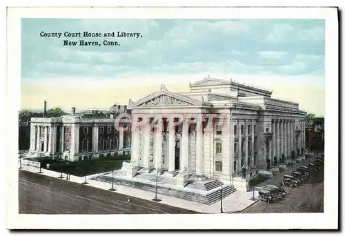 Ansichtskarte AK New Haven County Court House And Library Conn