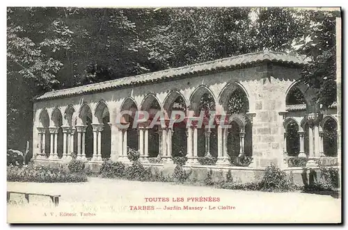 Cartes postales Tarbes Jardin Massey Le cloitre